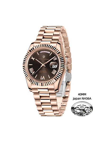 Pagani design PD-1783 Day-Date Otomatik NH36A Japon Mekanizma, Safir Cam,Su G...