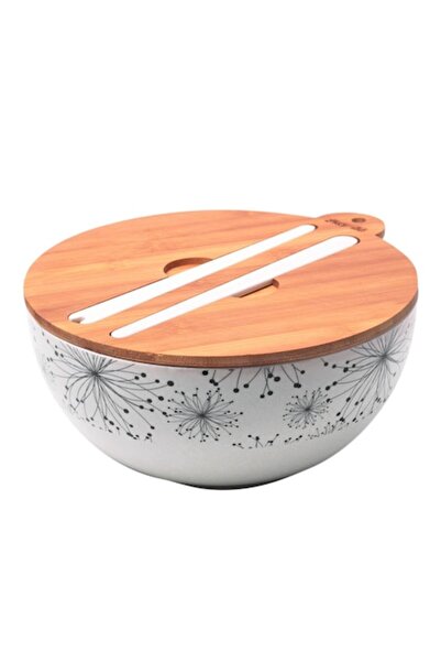 Kamille bol cu ​​capac din bambus, 27 x 24,5 x 12 cm, set cu tocător