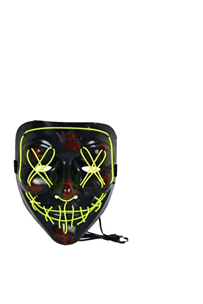 Fabrilux Halloween mask with neon glowing LEDs, Fabrilux, horror design,