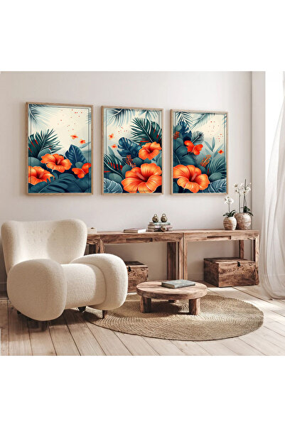 Dekorsiahome 3 Piece Wooden Framed Living Room Lounge Kitchen Table Set Set3469