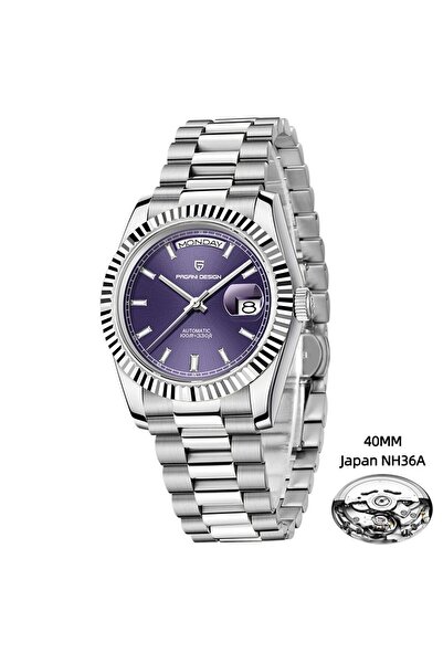 Pagani design PD-1783 Day-Date Otomatik NH36A Japon Mekanizma, Safir Cam,Su G...