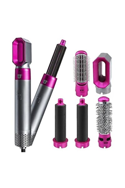 Fabrilux 5-in-1 Multifunctional Hair Brush, 1000W, Ionic, Gray-Pink