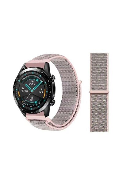 Promass سوار بديل أنيق لساعة هواوي GT/GT 2 مقاس 46 مم، وردي فاتح