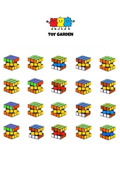 TOY GARDEN مكعبات ألغاز صغيرة ٣×٣ - عبوة من ٢٠ مكعبًا، ١٫١٨ بوصة، هدايا حفلات...