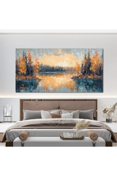 Emoda home Trove لوحة فنية جدارية لمناظر طبيعية ساحلية للمحيط (60 × 120 سم) -...