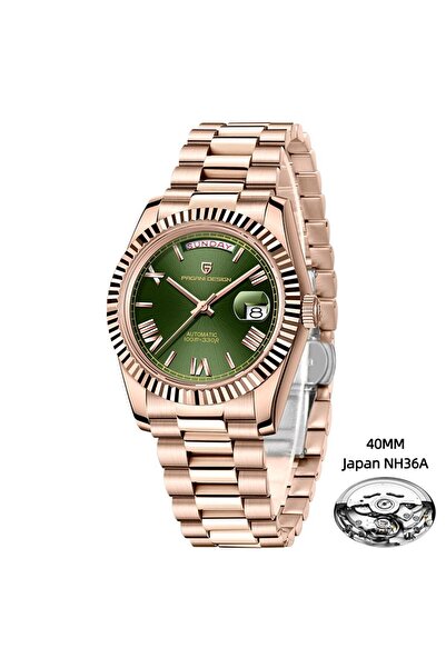 Pagani design PD-1783 Day-Date Otomatik NH36A Japon Mekanizma, Safir Cam,Su G...