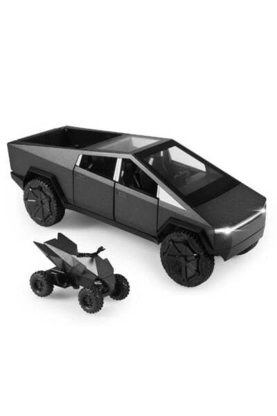 TOY GARDEN 1:24 Tesla Cybertruck Diecast Model with Motorcycle