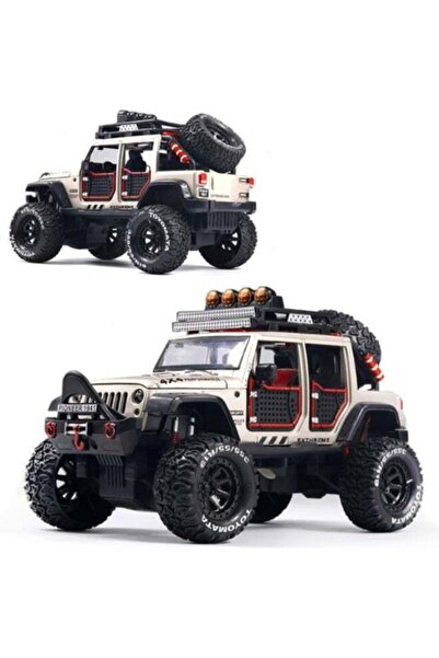 TOY GARDEN نموذج سيارة جيب رانجلر روبيكون مصبوب بمقياس 1:24 - رمادي