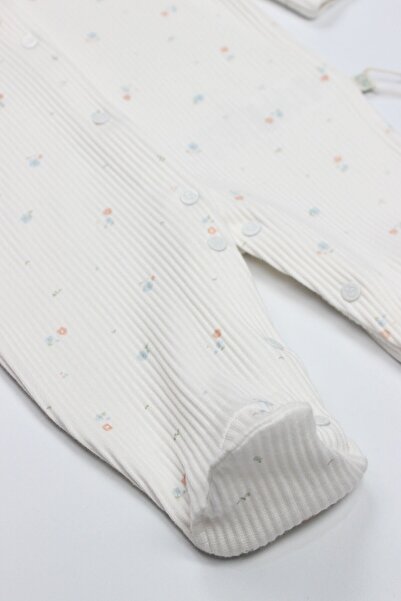 BUDİ HOME Bistyle bloom white jumpsuit 15113 ecru dusty rose