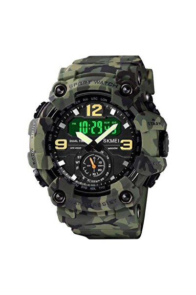 Skmei Men's 1637 Japan Movement 3-Time Dual Display Analog Digital Quartz Wristwatch