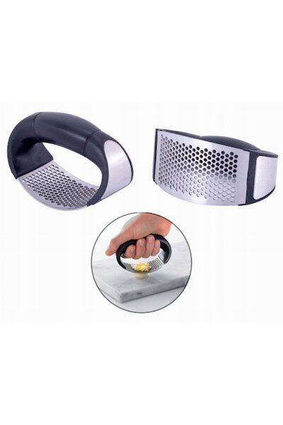 Kamille Presă de usturoi, aliaj de zinc, mânere ergonomice, compactă pentru u...