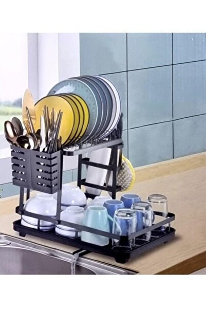 KEKE 2 Tier Dish Rack With Drain Board