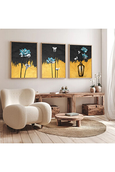 Dekorsiahome 3 Piece Wooden Framed Living Room Hall Kitchen Table Set Set3479