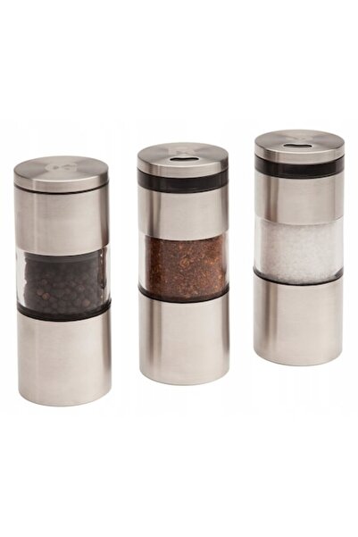 Kamille Magnetic Spice Set, 3 pcs, Stainless Steel, 5x13 cm