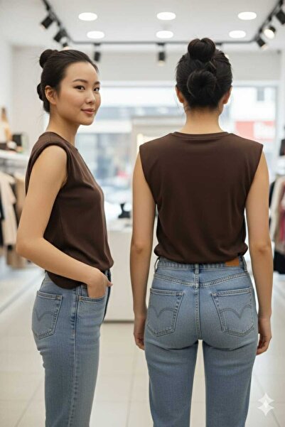 MojerHermosa Crew Neck Zero Sleeve Combed Cotton Bodysuit