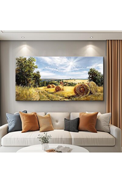 Emoda home Trove لوحة جدارية لمنظر طبيعي لحقل ريفي (60 × 120 سم) - طباعة قماش...