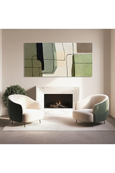 Emoda home Trove لوحة فنية تجريدية بسيطة (60×120 سم) – قماش حديث مؤطر لديكور ...