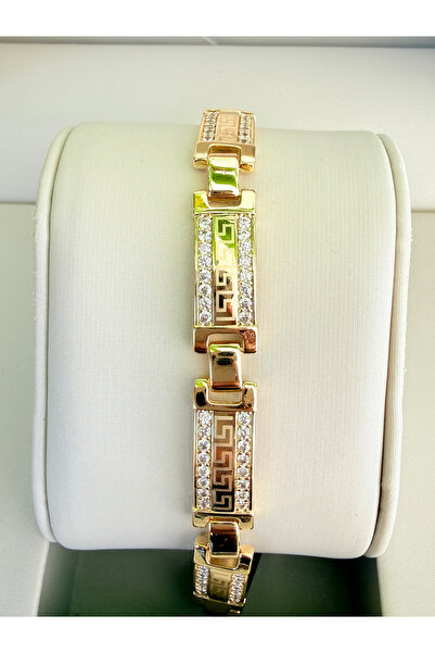 ATLASAKSESUARR Gold Steel Bracelet with Stones