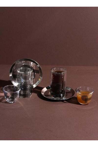 Generic Tea & Coffee Set of 18 Pieces - Tea Cups with Saucers, Traditional Arabian Design