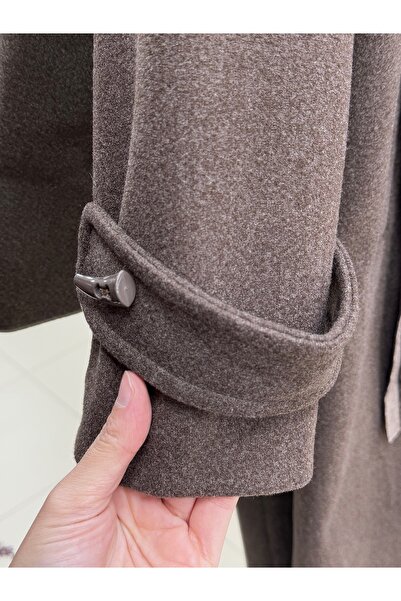 BENAHOLL Alisa Double Pocket Scarf Coat-En2200 Brown