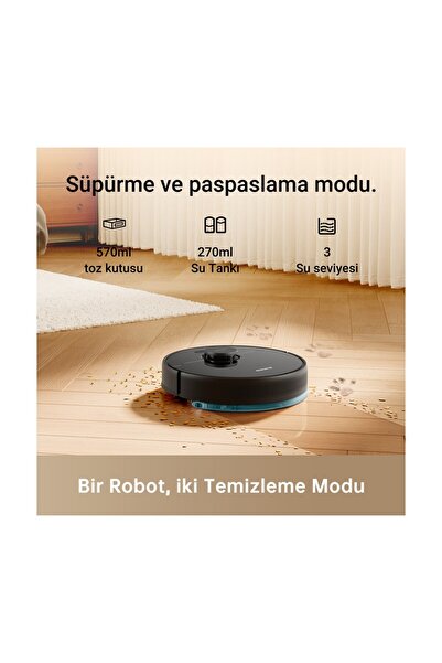 Dreame Bot Max Robot Süpürge Vakum ve Paspas 4000 Pa Çalışma Süresi 150 dk