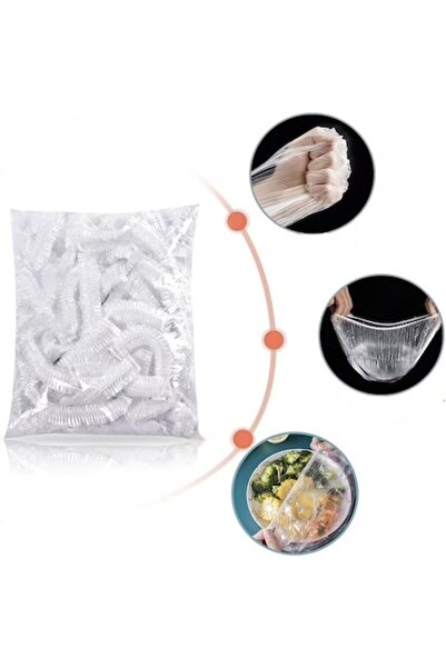 Fabrilux Set de 100 de huse elastice reutilizabile pentru alimente, transparente