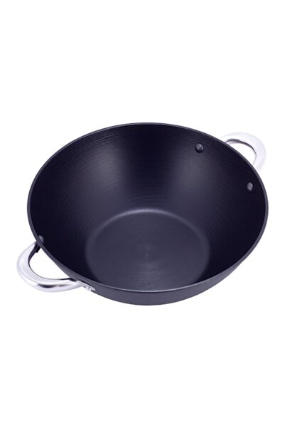 Kamille Wok pan KM4807MR with marble, 32 cm, with chopsticks