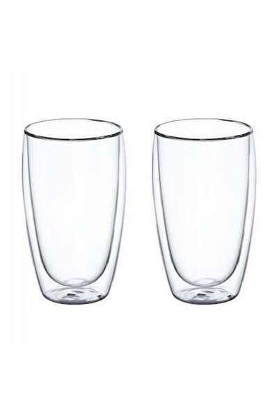 Kamille Set of 2 double-walled coffee glasses, Kamille, Borosilicate glass, 450 ml, Transparent