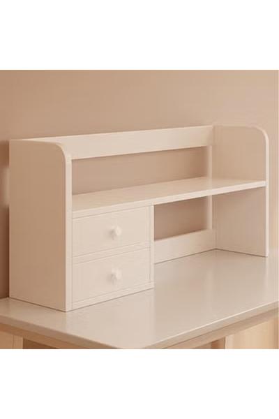 KEKE Desktopshelf Multipurpose Floor Storage Cabinet with Drawers Bookcase Organizer 60cm White