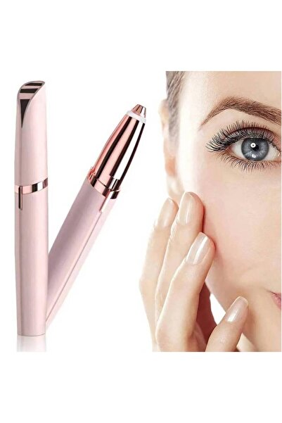 OEMN USB Rechargeable Eyebrow Trimmer, Rose Gold, 13 cm, ABS Material
