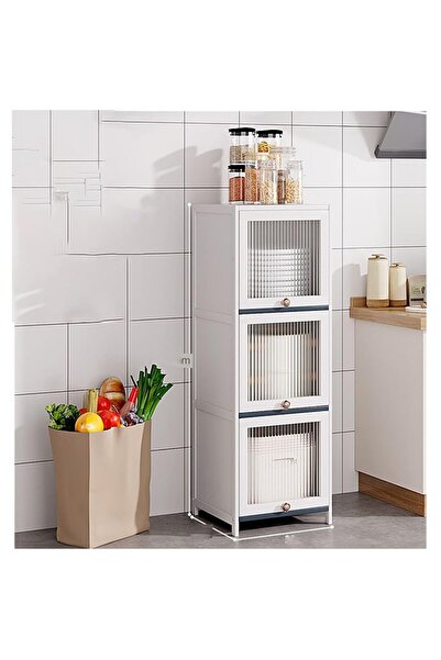 KEKE 3 Tier Multifunctional Kitchen & Bathroom Ultra-Narrow Bathroom Gap Storage Cabinet Rack