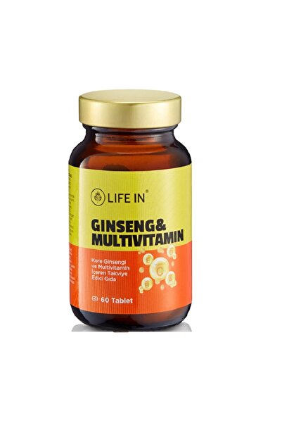 Life In Ginseng & Multivitamin Food Supplement Containing Korean Ginseng 60 Tablets