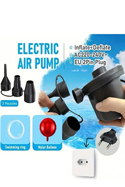 Kenko HT-196 Elektrikli Havuz Pompası Şişme Havuz Kolluk Simit Balon Pompası Üfleme ve Çekme Pompası
