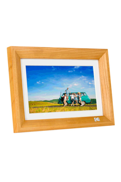 Kodak RDPF-700W Digital Photo Frame, 7 inch, Clock & Calendar, Wooden Frame, Brown