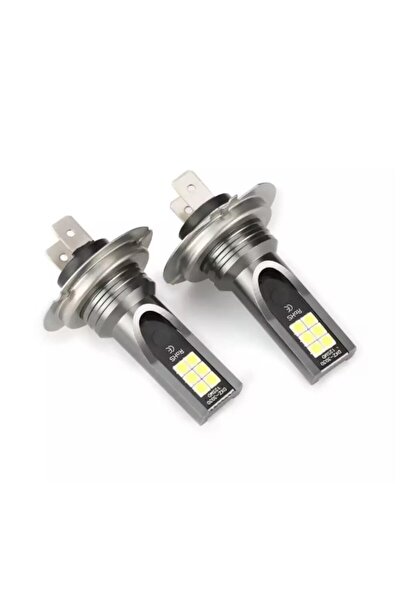 BZRSH Set de 2 becuri auto LED H7, 12 LED-uri, 60W, lumină albă 6000K, 12V, 6800Lm, BZRSH®