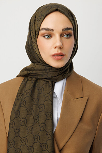 Mooncorn Oil Green Wool Silk Shawl