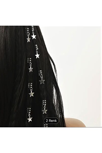 CemY اكسسوار شعر ستار سيلفر 10 قطع