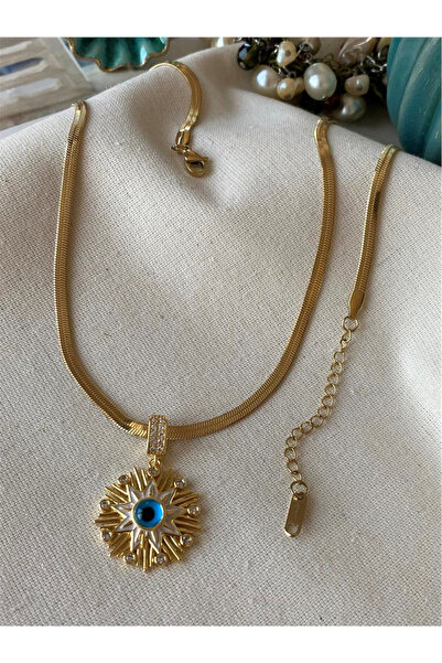 FULL FOCUS قلادة بتصميم عين الشر الإيطالية من الفولاذ