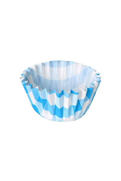 Algon Disposable Set 30 colorful cupcake liners, 5 x 3.2 cm, blue checkered