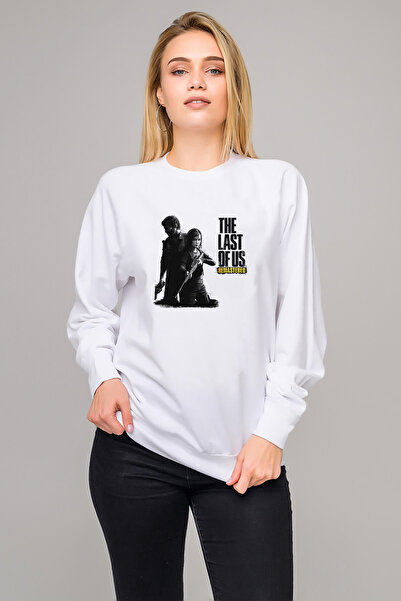 QIVI The Last of Us Remastered Wallpaper Printed White Women's Knitted Sweats...