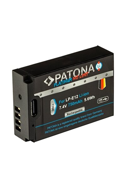 Patona Baterie Platinum LP-E12 750mAh USB-C pentru Canon EOS 100D / EOS M50