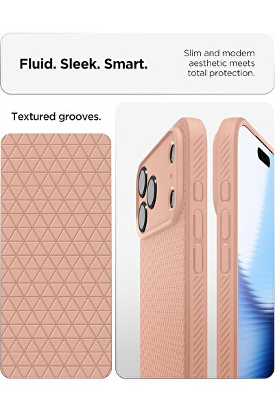 Spigen Liquid Air compatible with iPhone 17 Pro Max case cover (2025) - Rose Titanium