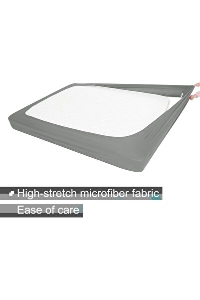 Generic ALYVIA SPRING Box Spring Cover, Stretch Jersey Wrap Around All Four Sides, Full/Full XL, Light Beige