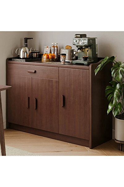 KEKE خزانة مطبخ خشبية حديثة للتخزين مع أرفف لغرفة المعيشة والمطبخ