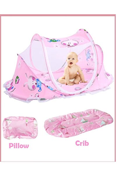 Türkiye Foldable Baby Mosquito Net with Pillow Cushion (0-3 Years) Breathable...