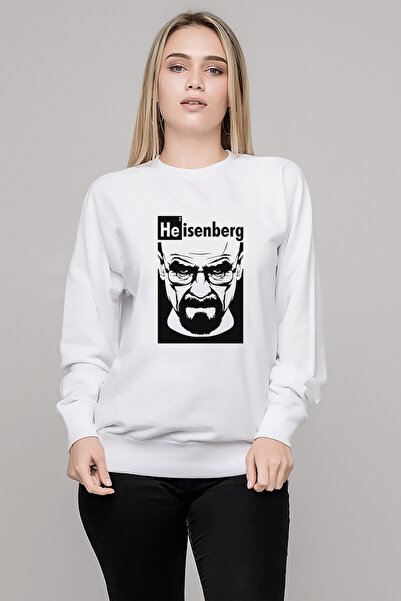 QIVI سترة Breaking Bad Heisenberg's 2 مطبوع النسائية البيضاء المحبوكة بأكمام ...