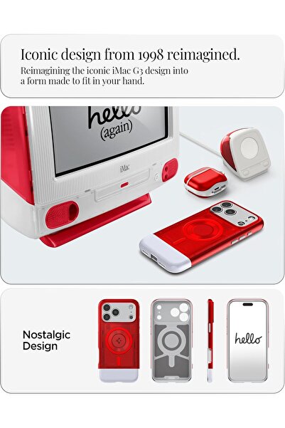 Spigen Classic C1 MagFit for iPhone 17 Pro MAX case cover MagSafe compatible - Ruby