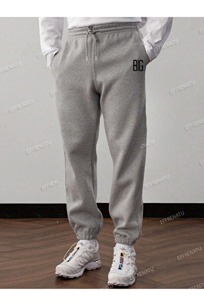 EFFRENATU Gray Oversized Trend Prints Hooded Zipper Sets