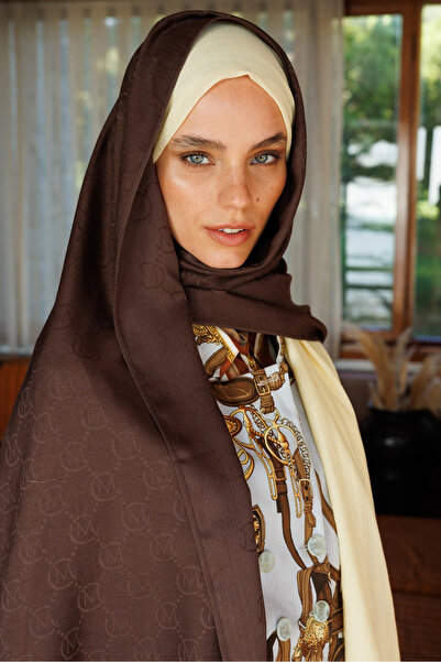 Mooncorn Bitter Brown Wool Silk Shawl