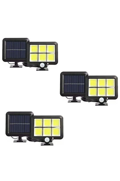 OEM Set of 3 solar lamps, 128 LED, 30W, BZRSH, motion sensor, 5m cable, 8h au...